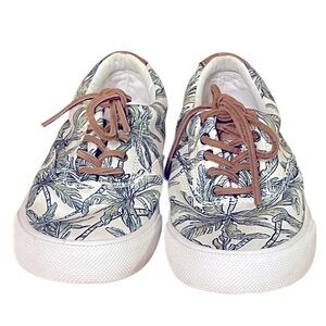 Sperry Striper II SeaCycled Sneakers Style STS25133 Tropical Leaf Print
